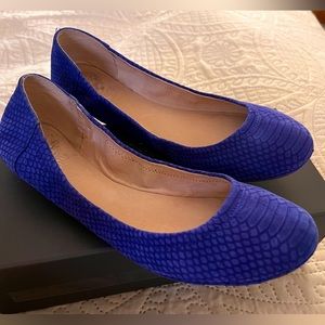 ✨3/$30✨ Vince Camuto blue snakeskin flats